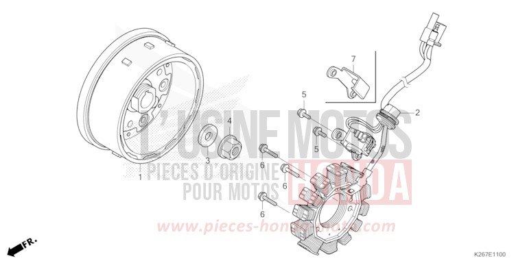 GENERATRICE/VOLANT de MSX GROM A GAYETY RED (R310) 2021